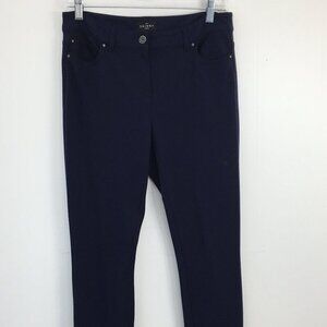 White House Black Market The Skinny Ankle Navy Dress Pant Size 2 EXCELLENT
